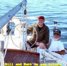 Bill & Matt on sailboat sea trial